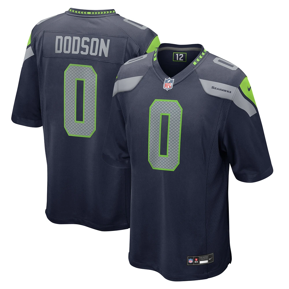 Maillot de match Nike Tyrel Dodson College Navy pour homme des Seattle Seahawks