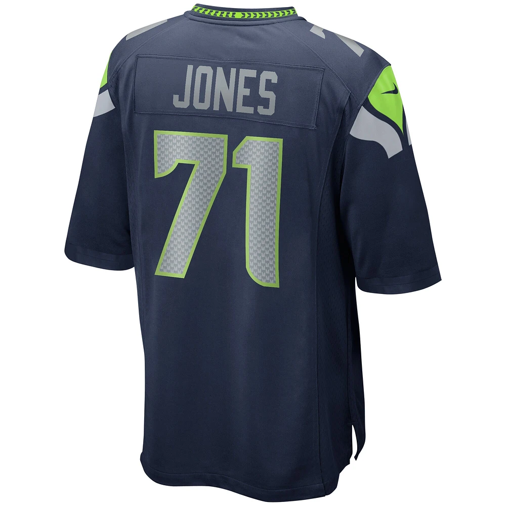 Maillot de joueur retraité Nike Walter Jones College Navy des Seattle Seahawks pour hommes