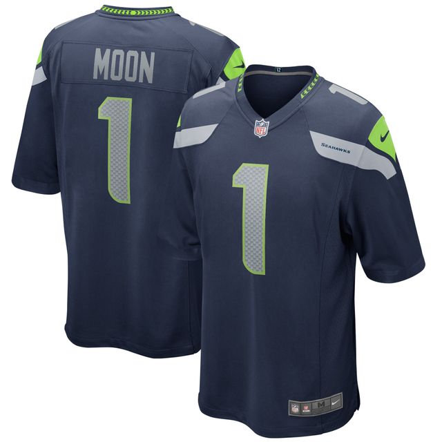 Maillot de joueur retraité Nike Warren Moon College Navy des Seattle Seahawks pour hommes