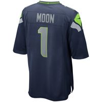 Men's Nike Warren Moon College Navy Seattle Seahawks Game Retired Player Jersey