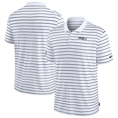 Polo de performance Nike pour hommes, blanc, Seattle Seahawks Sideline Lock Up Victory