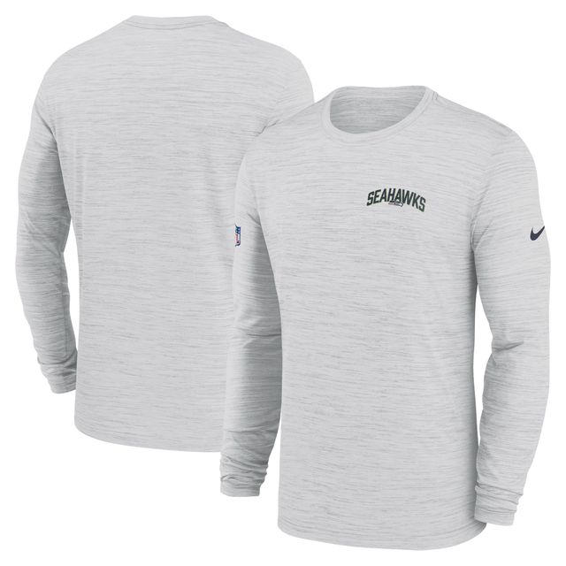 NUT SEA WHITE HOMME NIKE VELOCITY LC ATHLETIC STACK DRI-FIT LONG SLEEVE TE TEEMENL-S