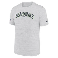 Men's Nike White Seattle Seahawks Sideline Velocity Athletic Stack Performance T-Shirt