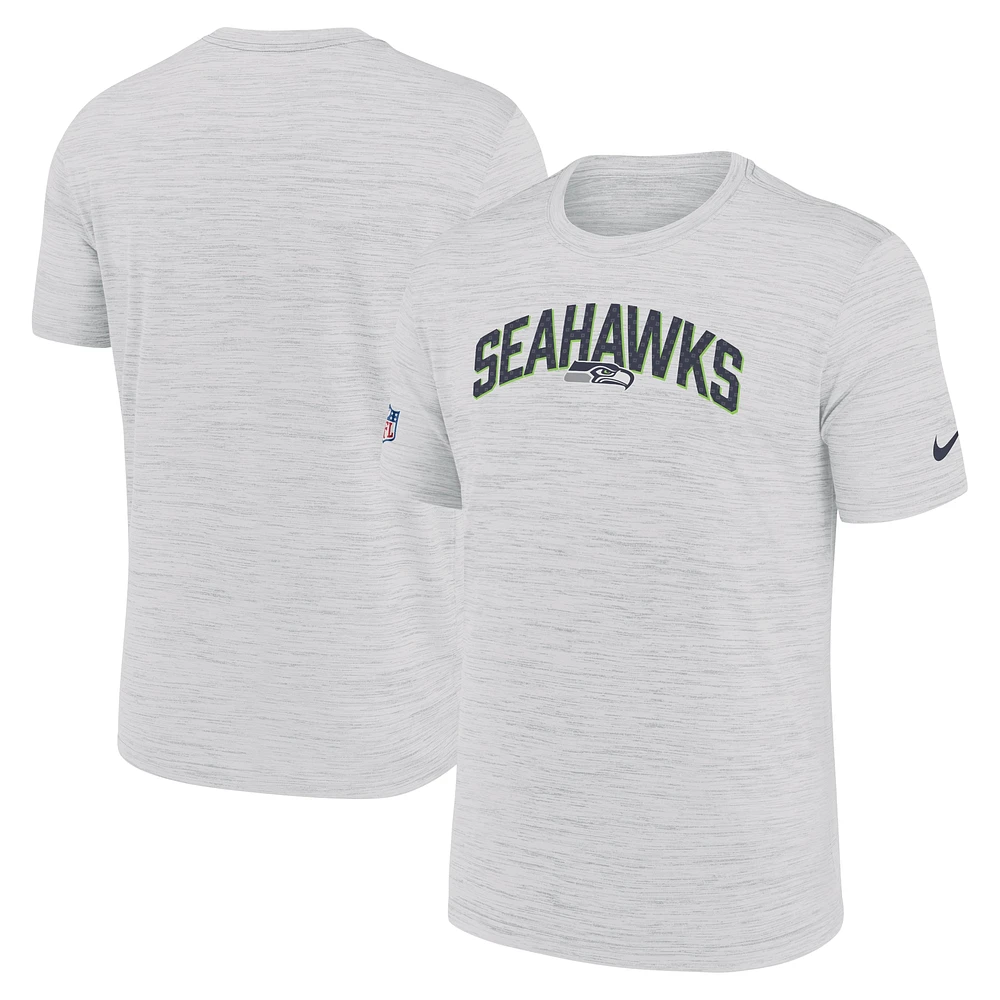 Men's Nike White Seattle Seahawks Sideline Velocity Athletic Stack Performance T-Shirt