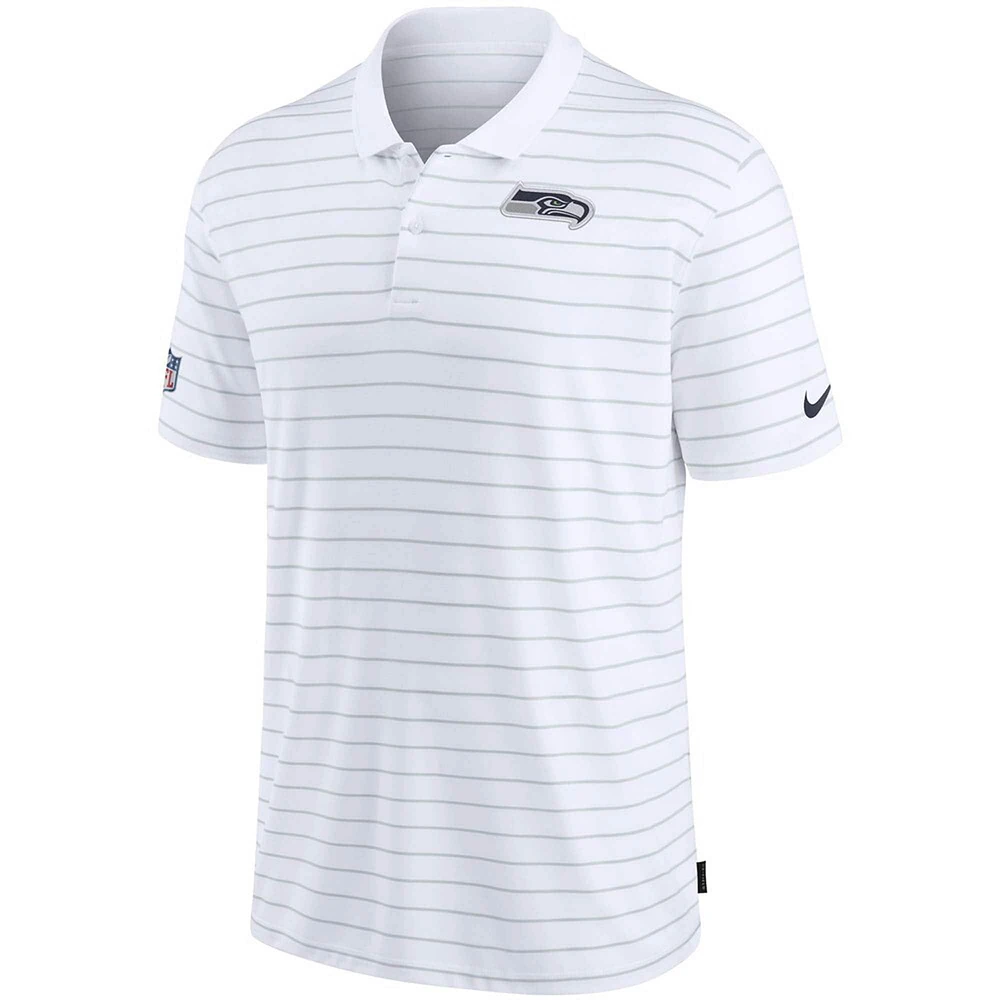 Men's Nike White Seattle Seahawks Sideline Victory Coaches Performance Polo
