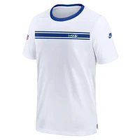 T-shirt Nike pour hommes, blanc, Seattle Seahawks Throwback Sideline Coaches Performance