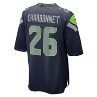 Maillot de match Nike Zach Charbonnet College Navy des Seattle Seahawks pour homme