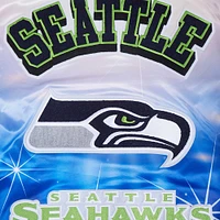 Men's Pro Standard College Navy Seattle Seahawks Sublimated Satin Full-Snap Jacket