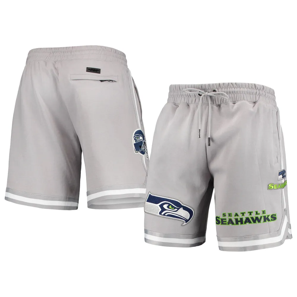 Lids Seattle Seahawks Concepts Sport Alley Fleece Shorts - White/Charcoal