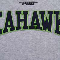 Men's Pro Standard Heather Gray Seattle Seahawks Crest Emblem Pullover Sweatshirt