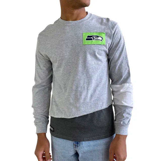 Lids Seattle Seahawks Refried Apparel Sustainable Upcycled Angle Long  Sleeve T-Shirt - Neon Green/Navy