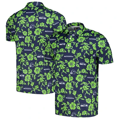 Polo Performance Pua Reyn Spooner pour hommes, bleu marine, Seattle Seahawks