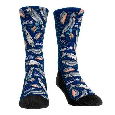 Seattle Seahawks Rock Em Socks Localized Food Crew Socks