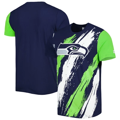 T-shirt Starter College Navy Seattle Seahawks Extreme Defender pour homme