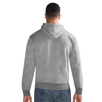 Men's Starter Heather Gray Seattle Seahawks Pullover Hoodie