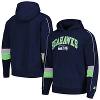 Sweat à capuche pour hommes Starter Navy Seattle Seahawks Captain