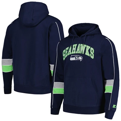 Sweat à capuche pour hommes Starter Navy Seattle Seahawks Captain