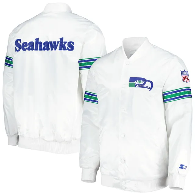 Men's Starter White New York Giants The Power Forward Full-Snap Jacket