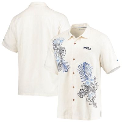 Lids Chicago Bears Tommy Bahama La Playa Luau Button-Up Camp Shirt - Cream