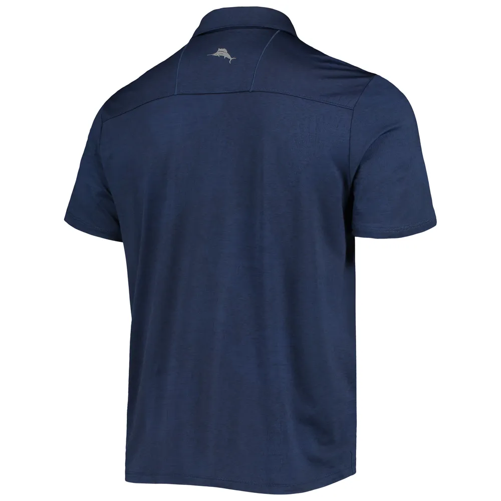 Men's Tommy Bahama College Navy Seattle Seahawks Palm Coast Delray Frond Allover IslandZone Polo