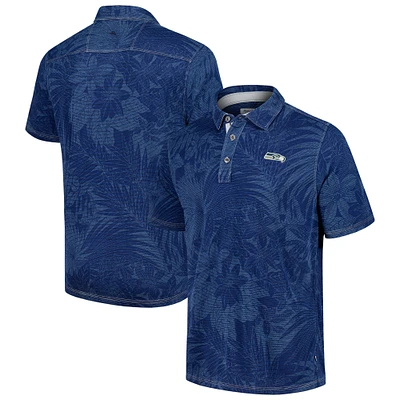 Men's Tommy Bahama College Navy Seattle Seahawks Sport Santiago Paradise Polo