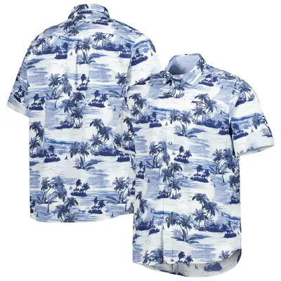 Lids Seattle Seahawks Tommy Bahama Big & Tall Sport Harbor Island Hibiscus  Silk Button-Up Shirt - Navy