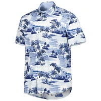 Men's Tommy Bahama College Navy Seattle Seahawks Sport Tropical Horizons Button-Up Shirt