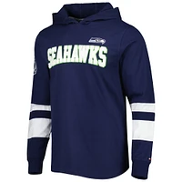 Men's Tommy Hilfiger College Navy/White Seattle Seahawks Alex Long Sleeve Hoodie T-Shirt