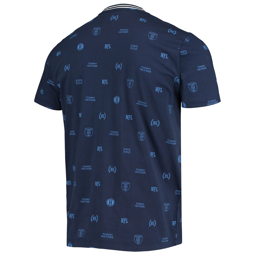 T-shirt Tommy Hilfiger College Navy Seahawks de Seattle pour homme avec poche essentielle