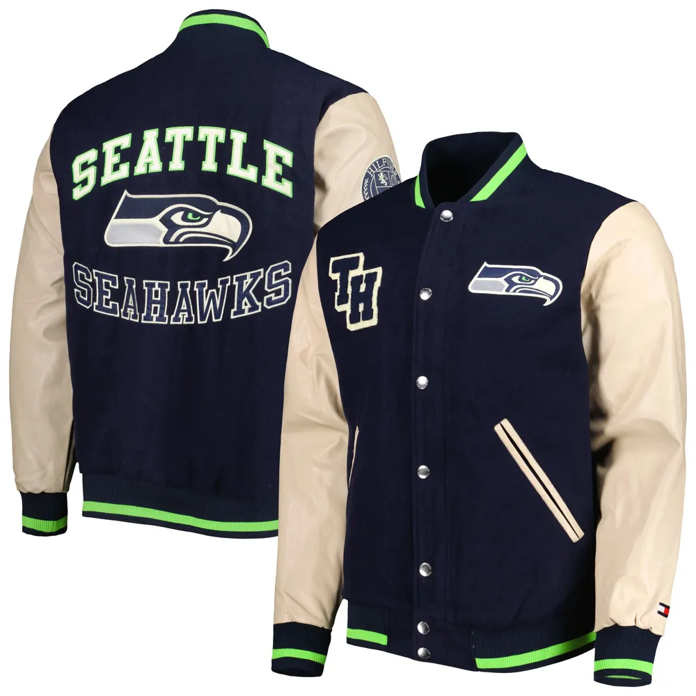 klart pølse Afdæk Lids Seattle Seahawks Tommy Hilfiger Full-Zip Varsity Jacket - College Navy  | Foxvalley Mall