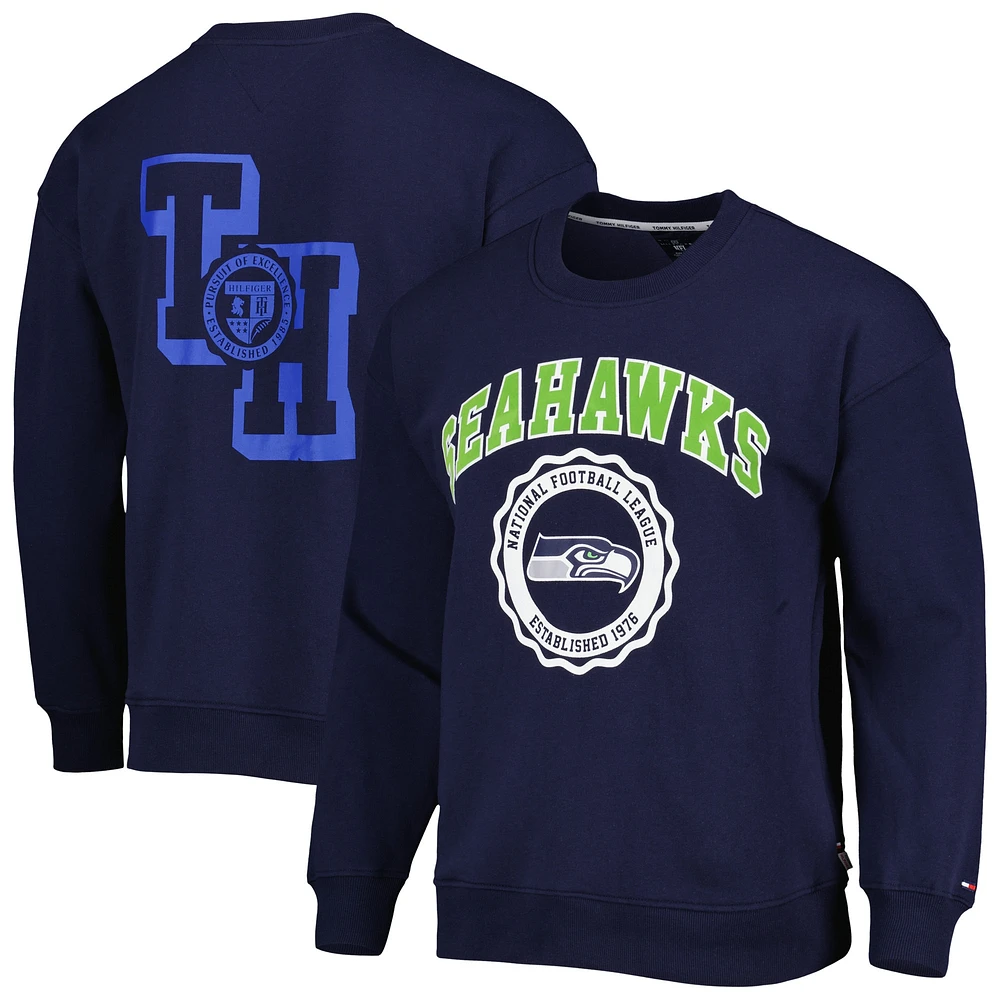 Sweat Tommy Hilfiger Marine Seattle Seahawks Ronald Crew pour homme