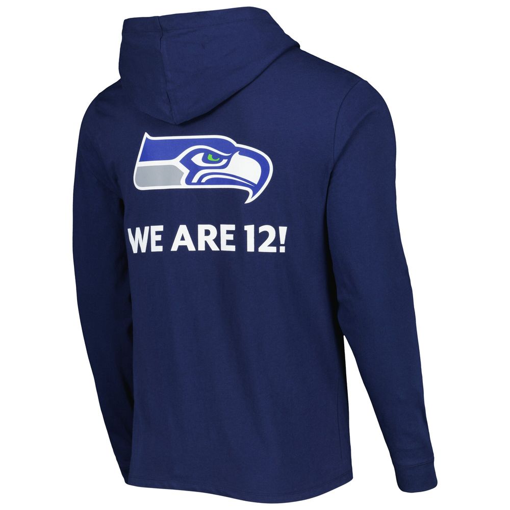 Men's Vineyard Vines College Navy Seattle Seahawks Local Long Sleeve Hoodie T-Shirt