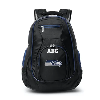 Seattle Seahawks MOJO Personalized Premium Color Trim Backpack - Black