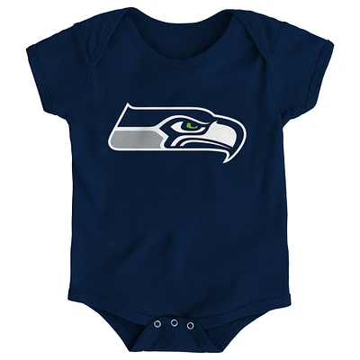 Newborn & Infant College Navy Seattle Seahawks Team Logo Bodysuit