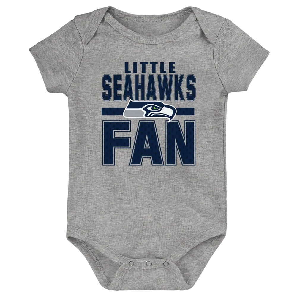 Body gris chiné Seattle Seahawks Little Fan pour nouveau-né et bébé