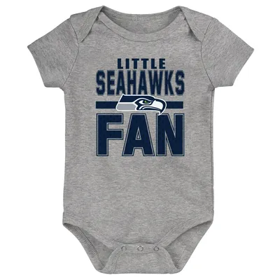 Newborn & Infant Heathered Gray Seattle Seahawks Little Fan Bodysuit