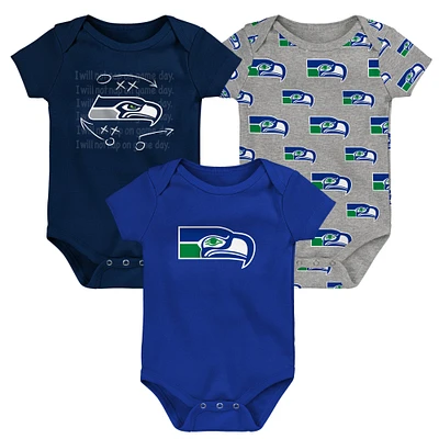 Ensemble de 3 bodys pour nouveau-nés et nourrissons des Seattle Seahawks Team Starter