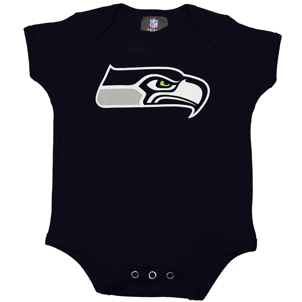 Body nouveau-né bleu marine avec logo de l'équipe Seattle Seahawks