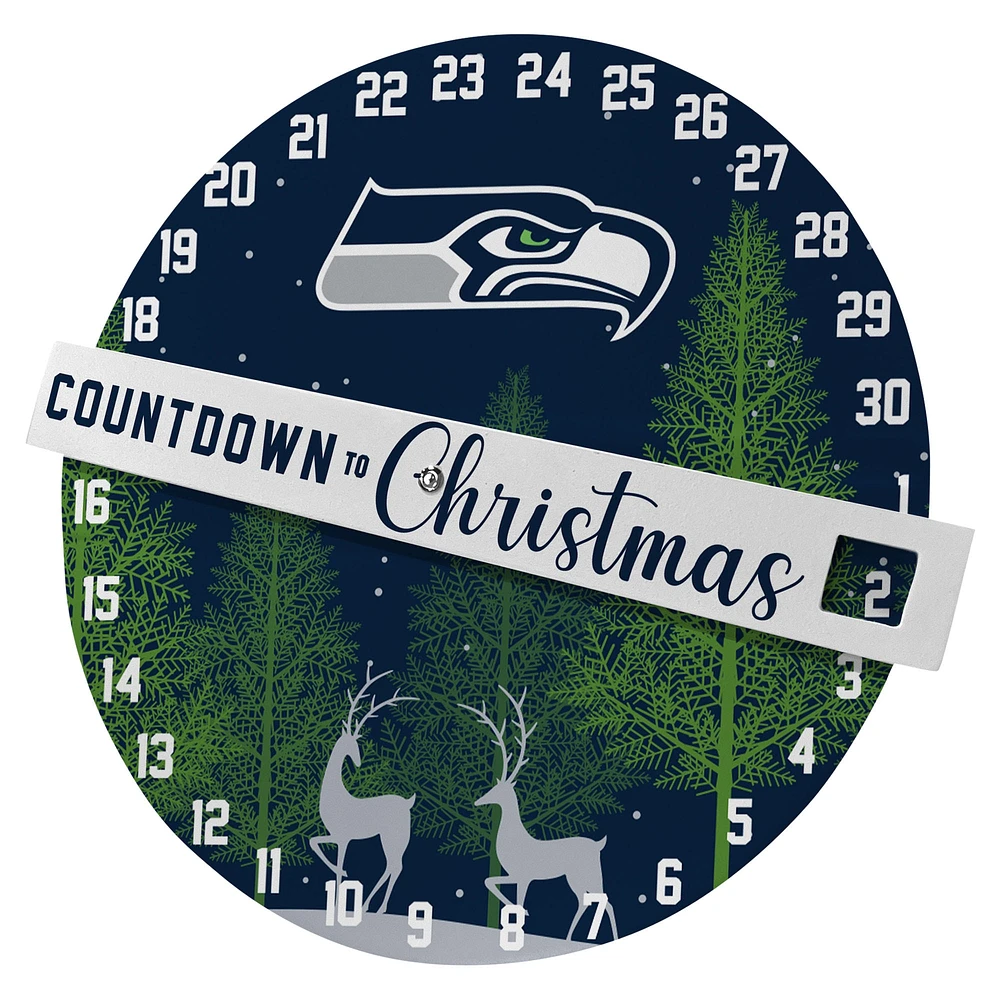 Pegasus Seattle Seahawks Countdown to Christmas Wall Sign