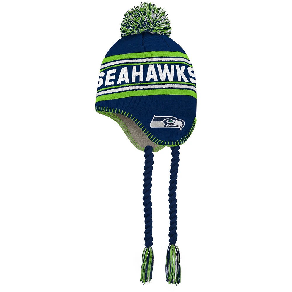 Lids Seattle Seahawks Preschool Jacquard Tassel Knit Hat with Pom - College  Navy/Neon Green