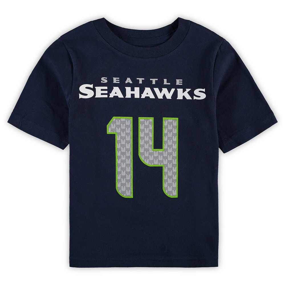 Preschool DK Metcalf College Navy Seattle Seahawks Mainliner Player Name & Number T-Shirt