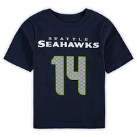 Preschool DK Metcalf College Navy Seattle Seahawks Mainliner Player Name & Number T-Shirt