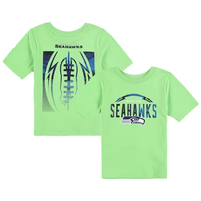 Seattle Seahawks Preschool Blitz Ball T-Shirt - Neon Green