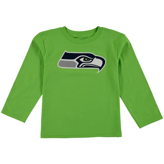 Lids Seattle Seahawks Preschool Team Logo Long Sleeve T-Shirt - Neon Green