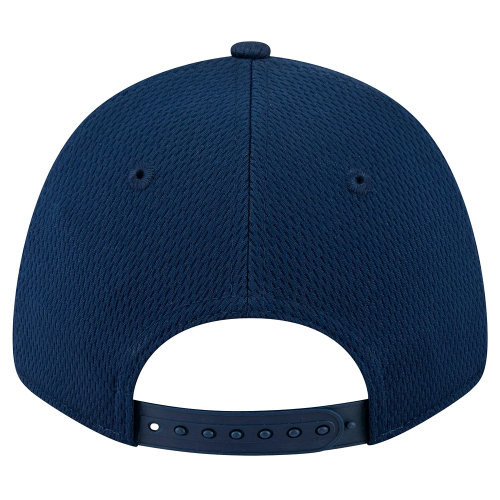 Casquette ajustable Main 9FORTY des Seattle Seahawks de New Era College Navy pour enfants d'âge préscolaire