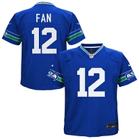 Maillot de match alternatif Nike 12th Fan Royal Seattle Seahawks pour enfants d'âge préscolaire