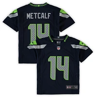 Maillot de match Nike DK Metcalf Navy Seattle Seahawks pour enfants d'âge préscolaire