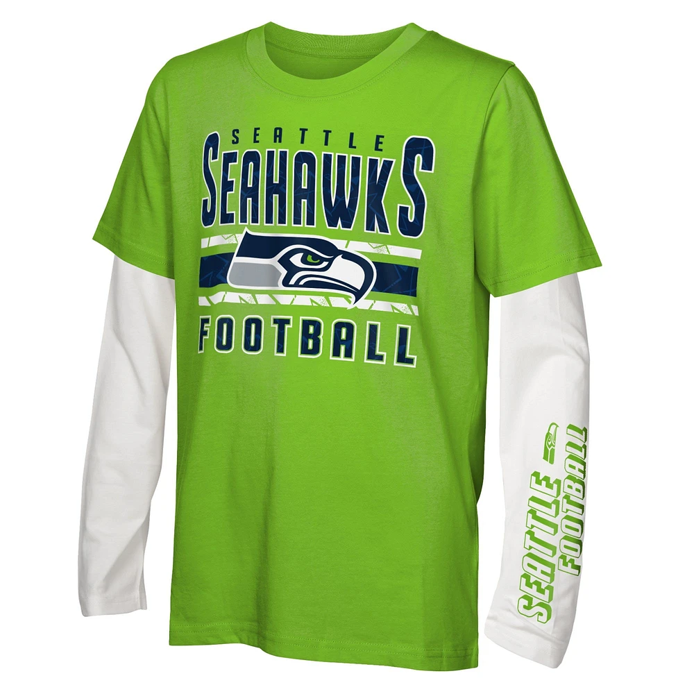 Ensemble combiné de t-shirts the Mix des Seattle Seahawks préscolaires