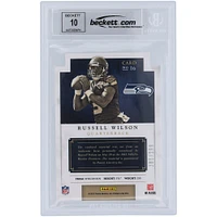 Russell Wilson Seattle Seahawks Autographié 2012 Panini Prominence Rookie Projection Materials Relic #16 #281/299 Beckett Fanatics Witnessed Authenticated 10 Rookie Card