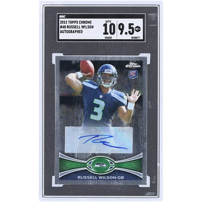 Russell Wilson Seattle Seahawks Autographed 2012 Topps Chrome #40 SGC Authenticated 9.5/10 Rookie Card